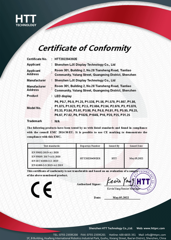 Certificato CE-LVD 20220613